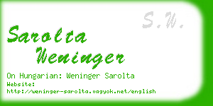 sarolta weninger business card